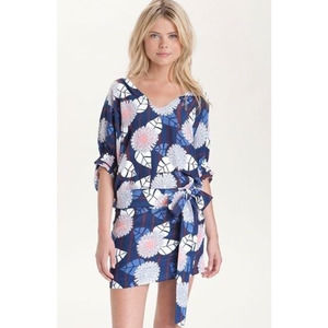Diane Von Furstenberg Edna Silk Floral Print Blouson Dress